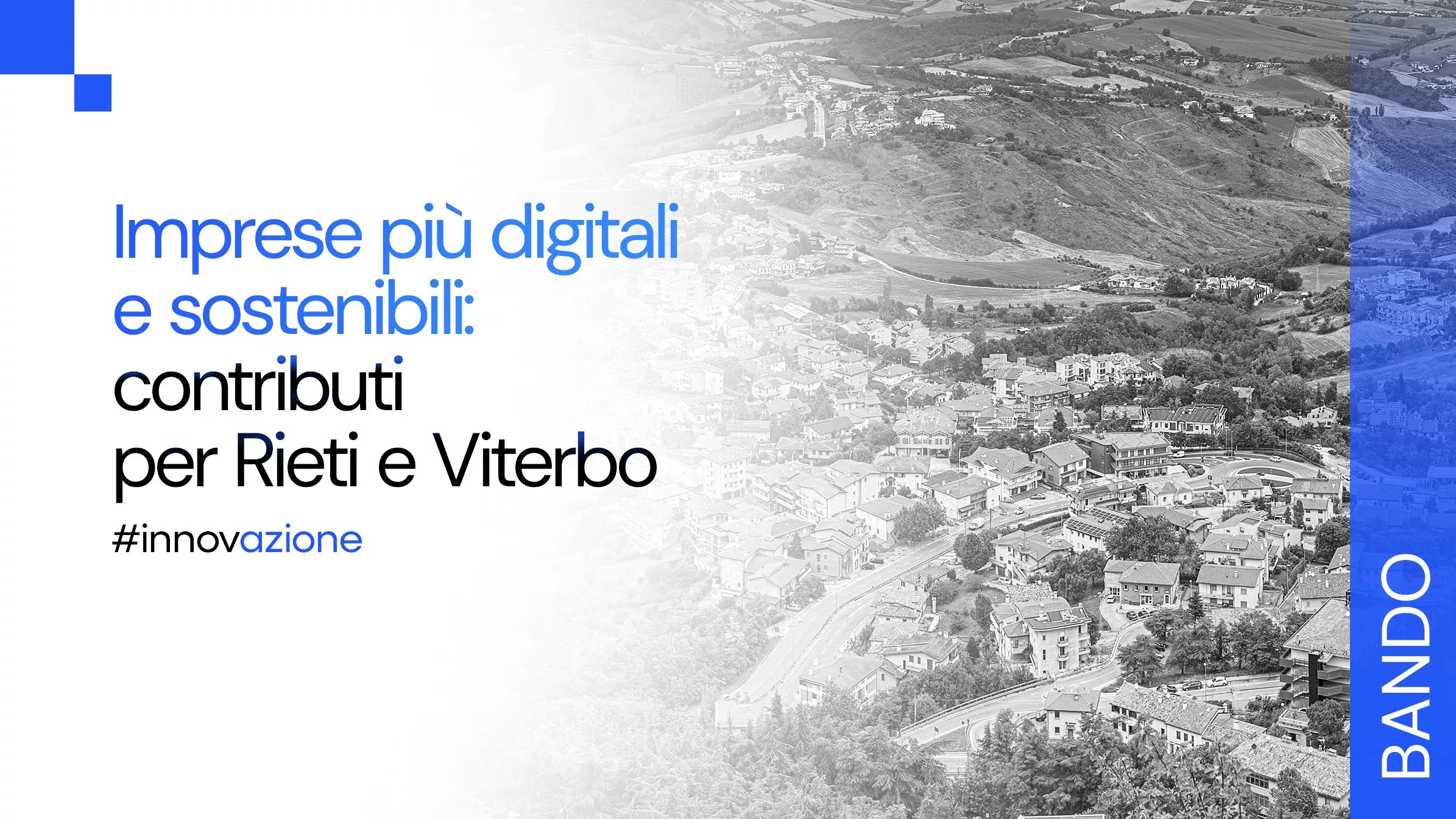 Bando doppia transizione digitale ed ecologica Rieti e Viterbo